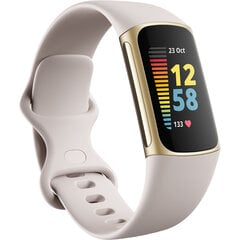 Fitbit Charge 5 FB421GLWT Lunar White/Soft Gold цена и информация | Fitbit Умные часы и браслеты | pigu.lt