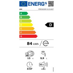 AEG FFB53620ZM kaina ir informacija | Indaplovės | pigu.lt