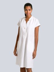 Льняное платье для женщин Alba Moda 101-254, белое цена и информация | Платья | pigu.lt