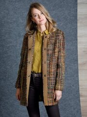 Женское полупальто Mona 1015-2178, коричневое цена и информация | Женские пальто | pigu.lt