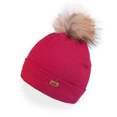 Двойная осенняя шапка для девочек TuTu, бордовая цена и информация | Шапки, перчатки, шарфы для девочек | pigu.lt