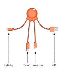 Xoopar Octopus Metalic Edition XP61040.20M kaina ir informacija | Laidai telefonams | pigu.lt