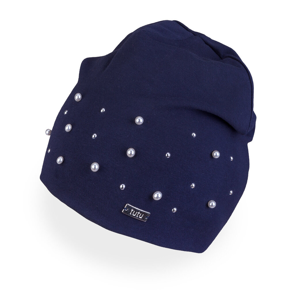Kepurė mergaitėms TuTu, mėlyna kaina ir informacija | Kepurės, pirštinės, šalikai mergaitėms | pigu.lt