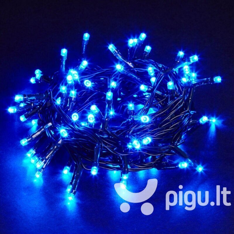 Kalėdinės lemputės 100LED mėlyna 8M kaina ir informacija | Girliandos | pigu.lt
