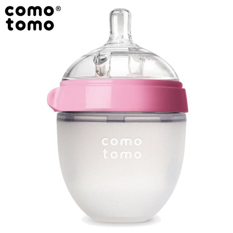Silikoninis buteliukas Comotomo Evolved 150 ml, Pink цена и информация | Buteliukai kūdikiams ir jų priedai | pigu.lt