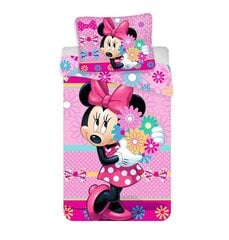 Комплект постельного белья  Minnie Bows and Flowers, 140 x 200 см + наволочка 60 x 80 см цена и информация | Детское постельное бельё | pigu.lt