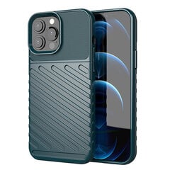 Thunder Case Flexible Tough Rugged Cover TPU Case, skirtas iPhone 13 Pro Max, žalias kaina ir informacija | Telefono dėklai | pigu.lt