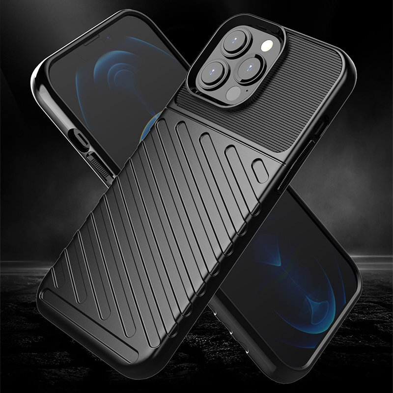 Thunder Case Flexible Tough Rugged Cover TPU Case, skirtas iPhone 13 Pro Max, mėlynas цена и информация | Telefono dėklai | pigu.lt