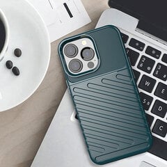 Thunder Case Flexible Tough Rugged Cover TPU Case, skirtas iPhone 13 Pro, žalias kaina ir informacija | Telefono dėklai | pigu.lt