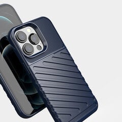 Thunder Case Flexible Tough Rugged Cover TPU Case, skirtas iPhone 13 Pro, mėlynas kaina ir informacija | Telefono dėklai | pigu.lt
