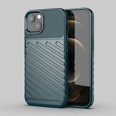 Thunder Case Flexible Tough Rugged Cover TPU Case, skirtas iPhone 13, žalias kaina ir informacija | Telefono dėklai | pigu.lt