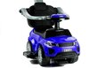 Automobilis varomas kojomis su rankena tėvams 614W Mėlyna kaina ir informacija | Žaislai kūdikiams | pigu.lt