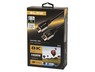 Blow, HDMI - HDMI, 3 m kaina ir informacija | Kabeliai ir laidai | pigu.lt