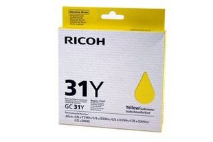 Ricoh Ink Cart. GC31Y Yellow (405691), geltona kaina ir informacija | Kasetės lazeriniams spausdintuvams | pigu.lt