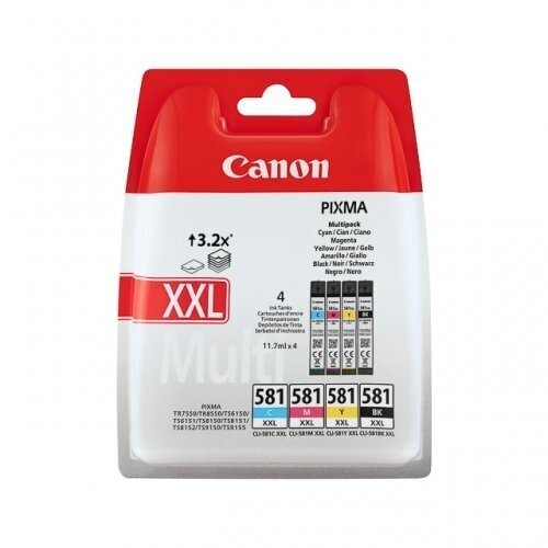 Canon Ink CLI-581 C/M/Y/BK Multipack XXL 1998C005 kaina ir informacija | Kasetės rašaliniams spausdintuvams | pigu.lt