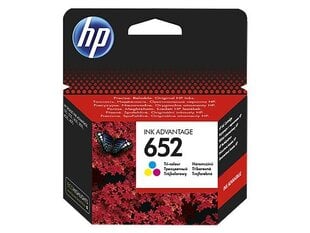 Rašalo kasetė HP Ink No.652 Color (F6V24AE) kaina ir informacija | Kasetės rašaliniams spausdintuvams | pigu.lt