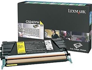 Rašalo kasetė Lexmark Cartridge Yellow 5k (C5240YH) kaina ir informacija | Kasetės rašaliniams spausdintuvams | pigu.lt