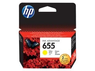 HP Ink No.655 Yellow (CZ112AE) цена и информация | Картриджи для струйных принтеров | pigu.lt