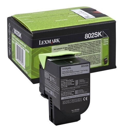 Rašalo kasetė Lexmark Cartridge 802SK0 Black (80C2SK0) kaina ir informacija | Kasetės rašaliniams spausdintuvams | pigu.lt
