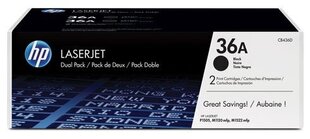 HP CB436AD No.36AD Dual Pack Black Cartridge (CB436AD) цена и информация | Картриджи для струйных принтеров | pigu.lt