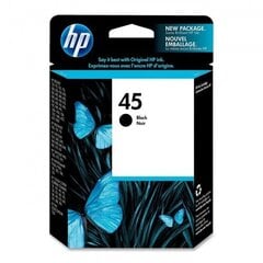 Hp Ink No.45 Black 51645AE, juoda kaina ir informacija | Kasetės rašaliniams spausdintuvams | pigu.lt