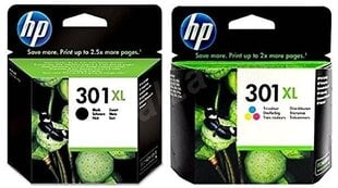 HP 301XL Black + HP 301XL TriColor kaina ir informacija | Kasetės rašaliniams spausdintuvams | pigu.lt