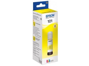 Оригинальные чернила Epson EcoTank 101 (C13T03V44A) Yellow 70ml цена и информация | Картриджи для струйных принтеров | pigu.lt