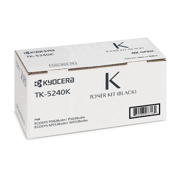 Kyocera TK-5240 Black 4000 lk, juoda kaina ir informacija | Kasetės lazeriniams spausdintuvams | pigu.lt