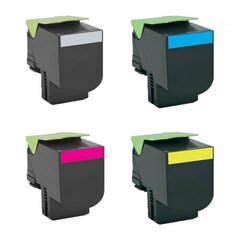 Комплект аналоговых тонеров Lexmark 802H (BK/C/M/Y) цена и информация | Картриджи для лазерных принтеров | pigu.lt