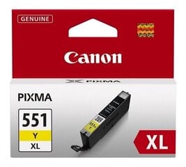 Canon CLI-551XL, geltona kaina ir informacija | Kasetės rašaliniams spausdintuvams | pigu.lt