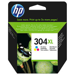 Оригинальные чернила HP 304XL (N9K07AE) Tri-Color 300 lk (7ml) цена и информация | Картриджи для струйных принтеров | pigu.lt