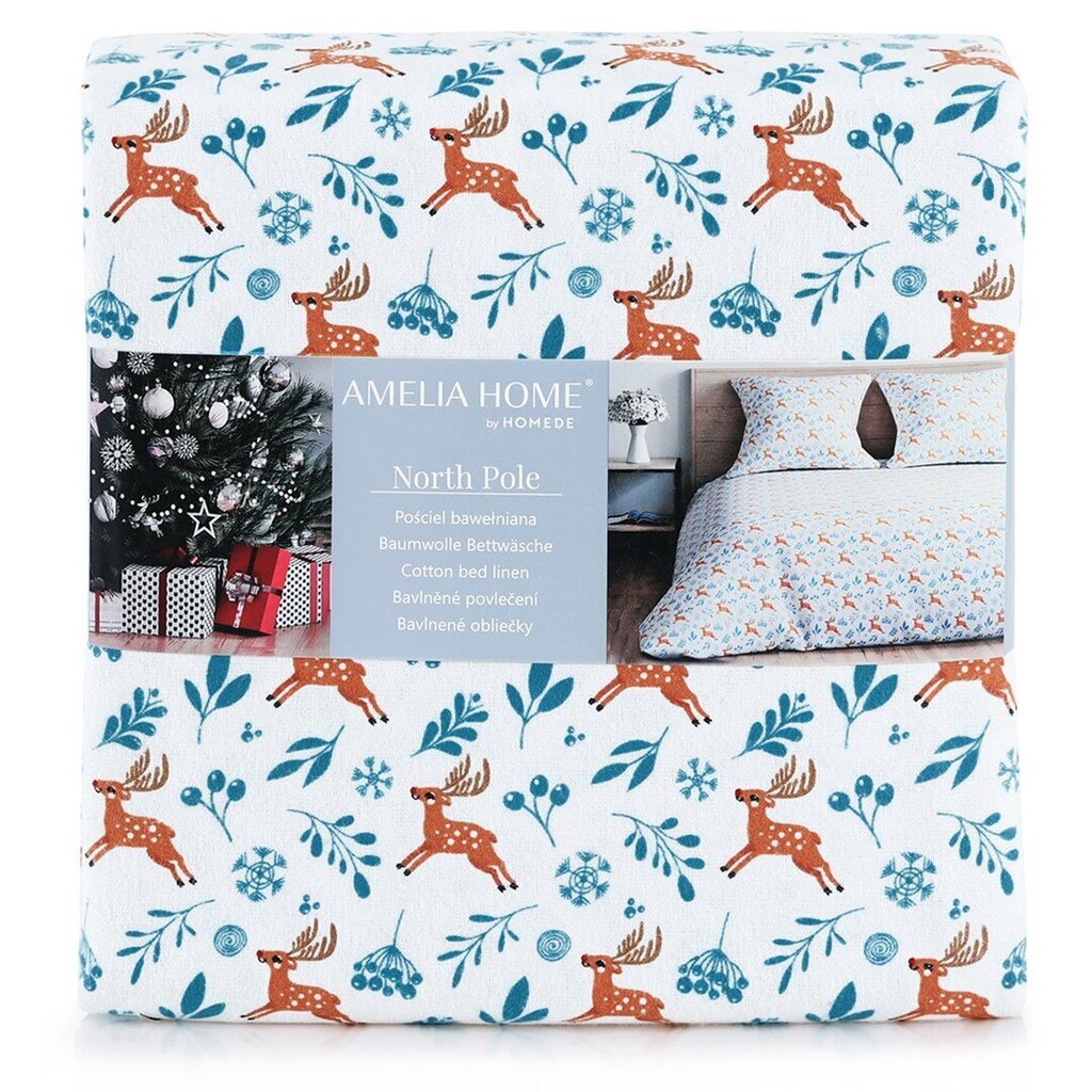 AmeliaHome patalynės komplektas Snuggy Northpole 200x220, 3 dalių kaina ir informacija | Patalynės komplektai | pigu.lt