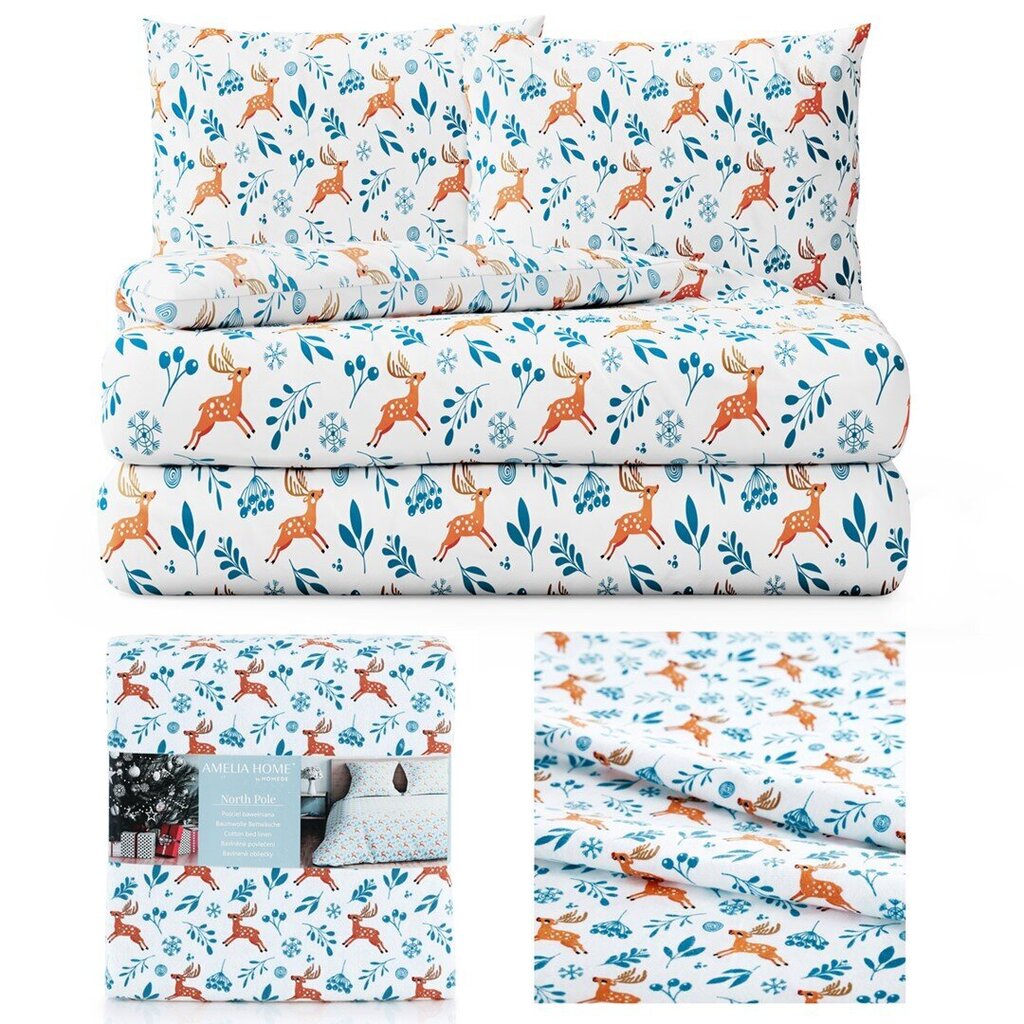 AmeliaHome patalynės komplektas Snuggy Northpole 200x220, 3 dalių kaina ir informacija | Patalynės komplektai | pigu.lt