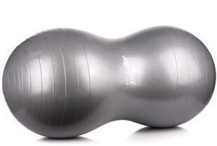 Dvigubas gimnastikos kamuolys Allright Peanut 100x50 cm, pilkas kaina ir informacija | Gimnastikos kamuoliai | pigu.lt