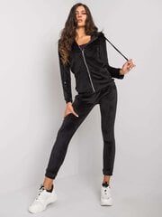 Женский велюровый спортивный комплект Rue Paris, черный цена и информация | Спортивная одежда для женщин | pigu.lt