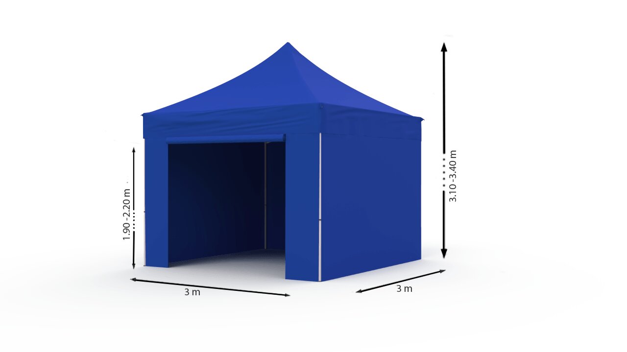 Prekybinė palapinė Zeltpro Titan, 3x3, mėlyna kaina ir informacija | Palapinės | pigu.lt