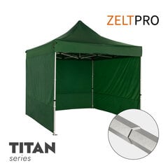 Prekybinė palapinė Zeltpro Titan, 3x3m, žalia kaina ir informacija | Palapinės | pigu.lt