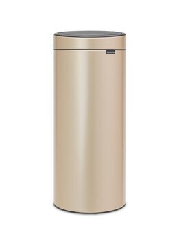 Brabantia šiukšliadėžė Touch Bin, 30 l, auksinės spalvos kaina ir informacija | Šiukšliadėžės | pigu.lt