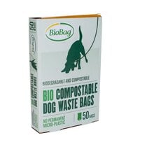 Быстро и 100% разлагающиеся мешки для собачьих экскрементов BioBag, 50 шт. цена и информация | Мешки для мусора | pigu.lt