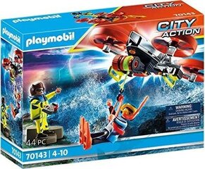 Playset Playmobil City Action Rescue Diver with Rescue Drone 70143 (44 pcs) цена и информация | Конструкторы и кубики | pigu.lt