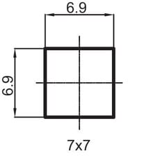 Maišytuvo ventilis 1/2 Cross 7×7, 664026 RUBINETA kaina ir informacija | Maišytuvų ir dušų priedai | pigu.lt