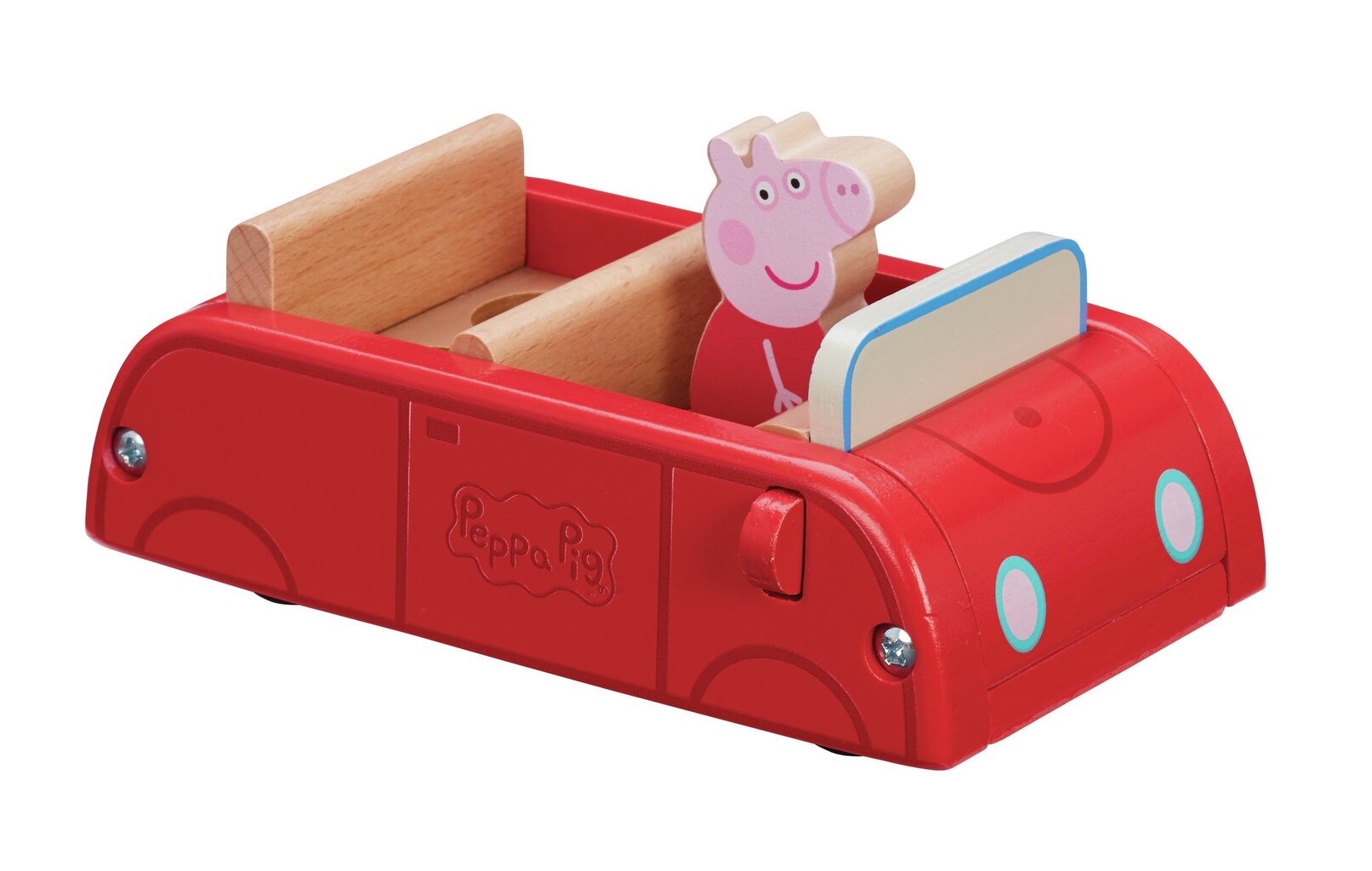 Medinis automobilis Kiaulytė Pepa (Peppa Pig) kaina ir informacija | Žaislai kūdikiams | pigu.lt