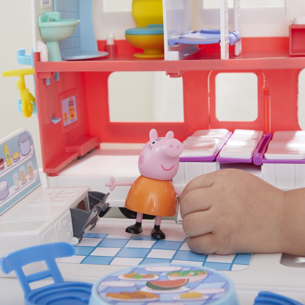 Namelis ant ratų su priedais Kiaulytė Pepa (Peppa Pig) kaina ir informacija | Žaislai mergaitėms | pigu.lt