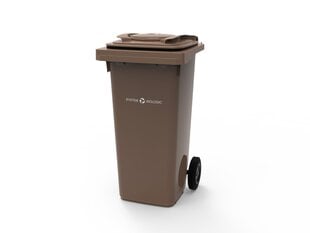 Контейнер для мусора 120 л с микробиологическим фильтром, коричневый цена и информация | Уличные контейнеры, контейнеры для компоста | pigu.lt
