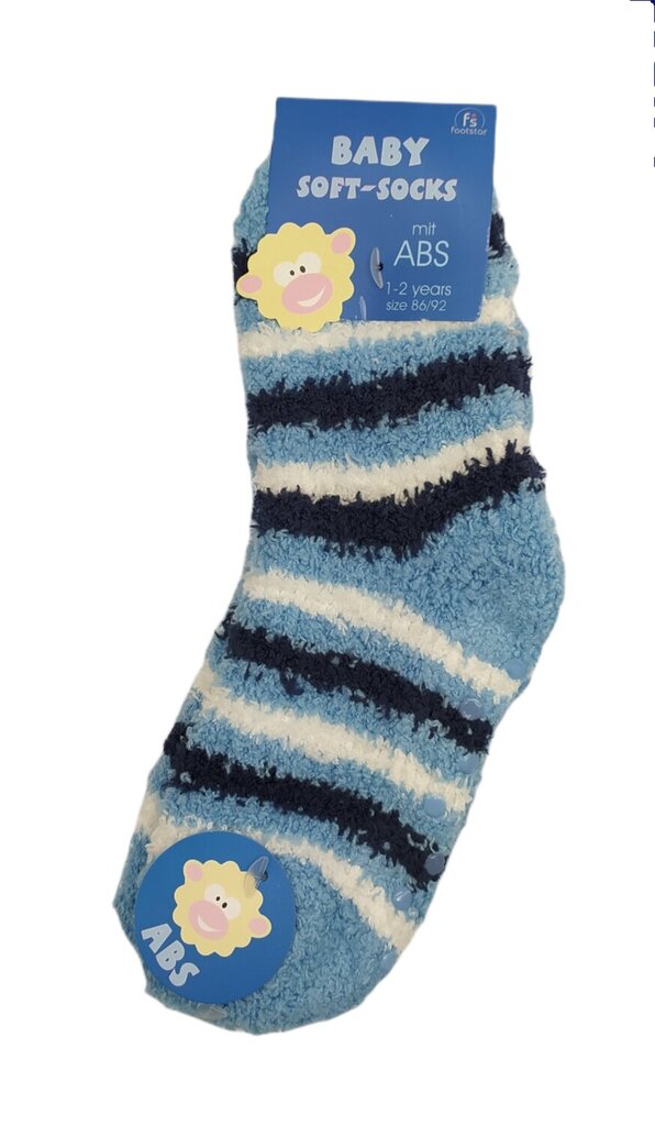 Šiltos frotinės kojinės su ABS vaikams Footstar Baby Soft Socks 56869, 2 poros цена и информация | Žiemos drabužiai vaikams | pigu.lt