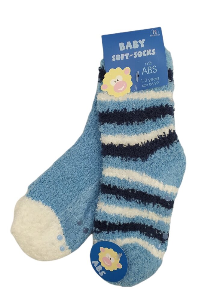 Šiltos frotinės kojinės su ABS vaikams Footstar Baby Soft Socks 56869, 2 poros цена и информация | Žiemos drabužiai vaikams | pigu.lt