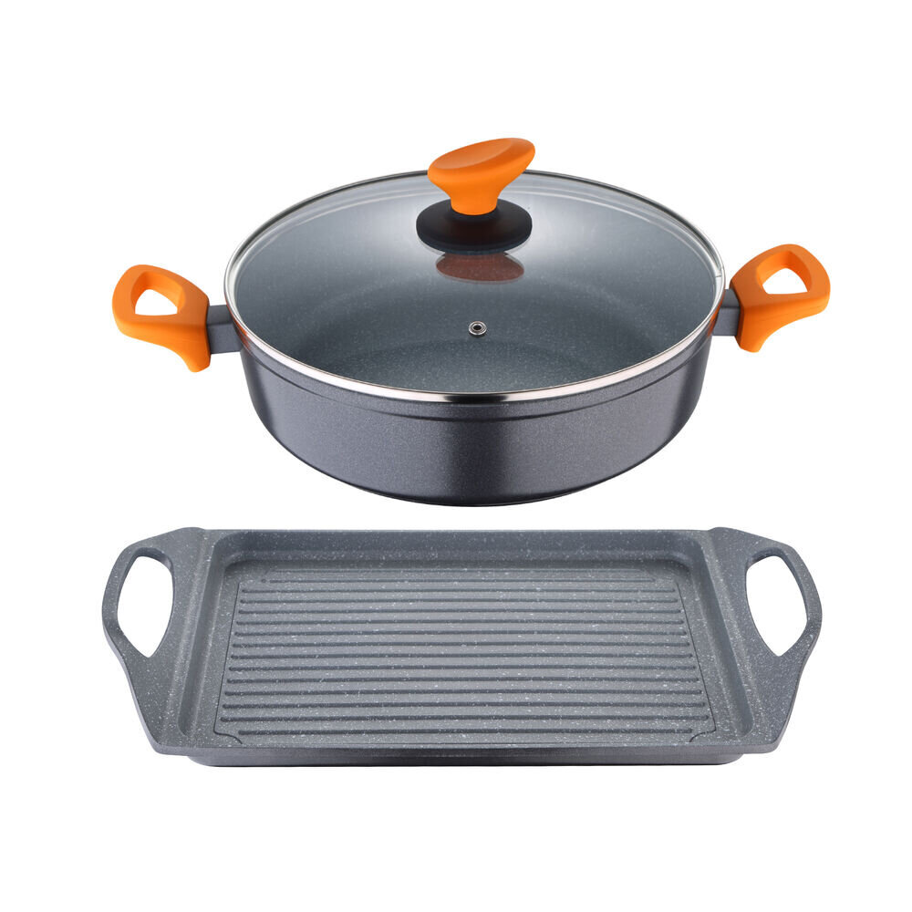 Keptuvių rinkinys San Ignacio Cookware Lava Aliuminis (2 pcs) kaina ir informacija | Keptuvės | pigu.lt