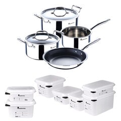 Masterpro Cookware Triply elementai virtuvei kaina ir informacija | Puodai, greitpuodžiai | pigu.lt