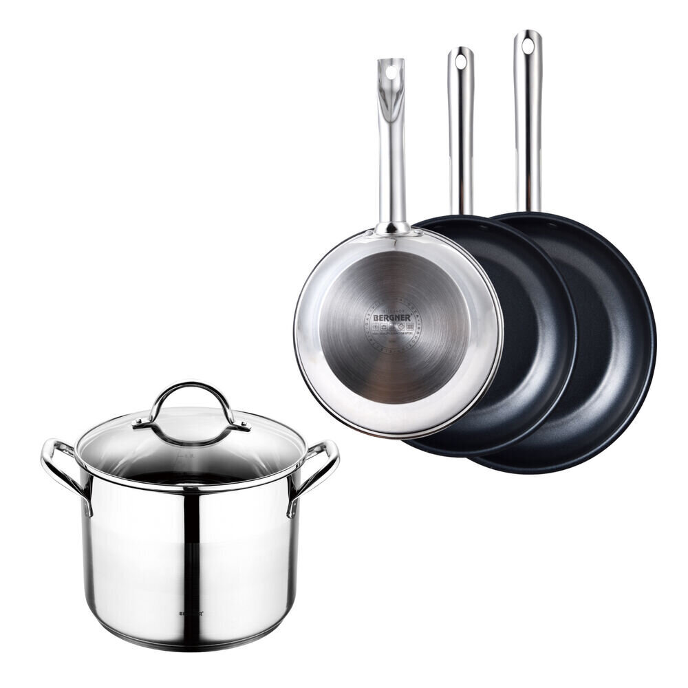 Keptuvių rinkinys Bergner Cookware Gourmet, 4 vnt. kaina ir informacija | Keptuvės | pigu.lt