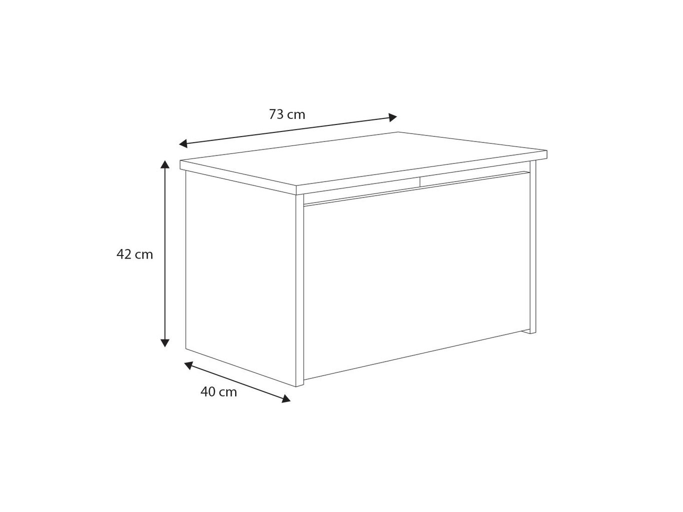 Komoda ADRK Furniture LEN04, balta kaina ir informacija | Komodos | pigu.lt